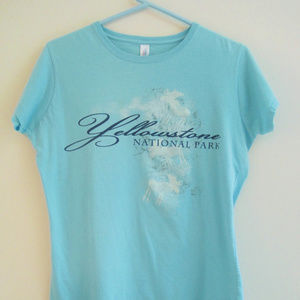 Yellowstone Park T-Shirt-3 Glittery Moose Graphic